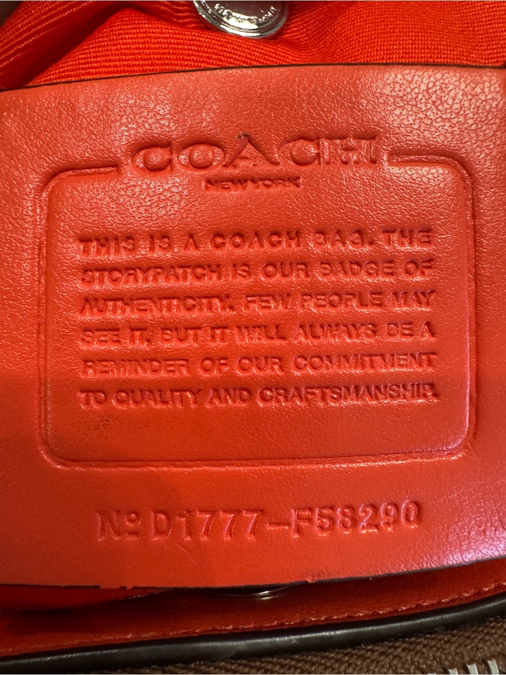 🤎COACH Mini Christie Carryall Signature Coated Canvas Khaki Coral Orange - Picture 6 of 16